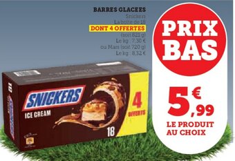 Hyper U BARRES GLACEES offre
