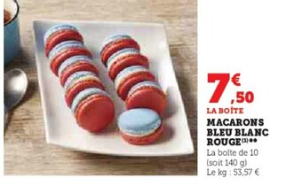 Hyper U MACARONS BLEU BLANC ROUGE offre