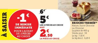 Hyper U BRIOCHE TRESSÉE offre