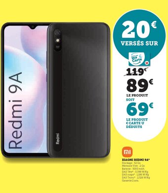 Hyper U XIAOMI REDMI 9A offre