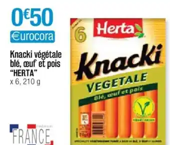 Cora x Carrefour Knacki Végétale Blé, œuf Et Pois offre