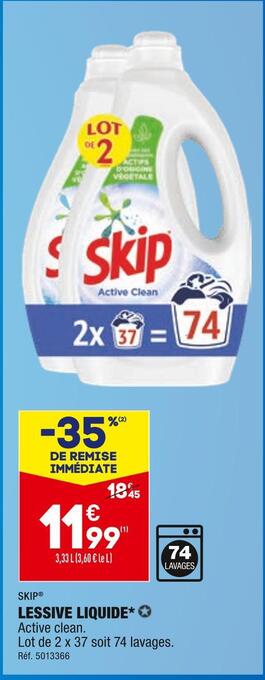 ALDI Skip lessive liquide offre