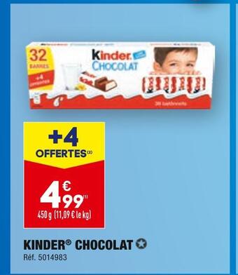 ALDI Kinder kinder chocolat offre