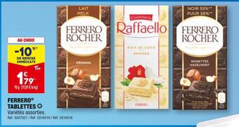 ALDI Ferrero ferrero tablettes offre