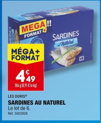 ALDI Les doris sardines au naturel offre