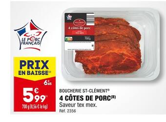ALDI Boucherie st-clément 4 côtes de porc offre