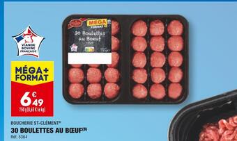 ALDI Boucherie st-clément 30 boulettes au bœuf offre