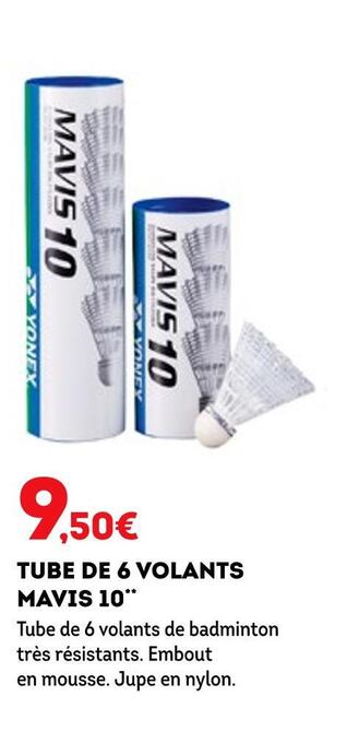 Yonex tube de 6 volants mavis 10