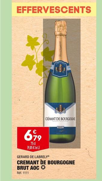 ALDI Gerard de labrely cremant de bourgogne brut aoc offre