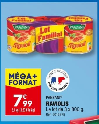 ALDI Panzani raviolis offre