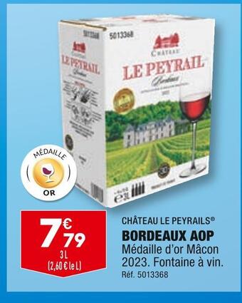 ALDI Château le peyrails bordeaux aop offre