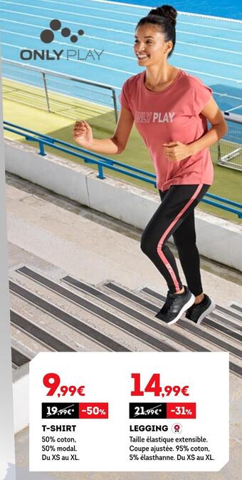 Sport 2000 Only play t-shirt / legging offre
