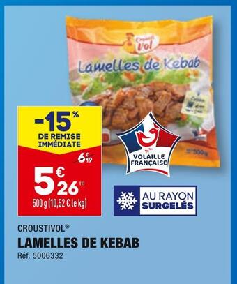 ALDI Croustivol lamelles de kebab offre
