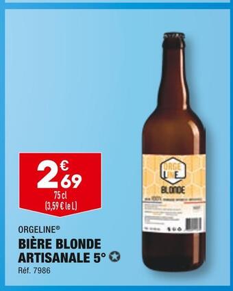 ALDI Orgeline bière blonde artisanale 5° offre