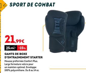 Sport 2000 Metal boxe gants de boxe d’entrainement starter offre