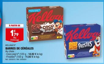 ALDI Kellogg’s barres de céréales offre