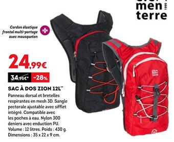Elémenterre sac à dos zion 12l