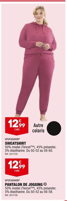 ALDI Up2fashion sweatshirt / pantalon de jogging offre