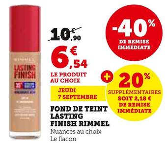 Hyper U Rimmel fond de teint lasting finish offre