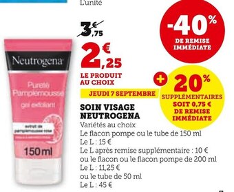 Hyper U Neutrogena soin visage offre
