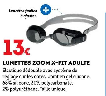 Sport 2000 Arena lunettes zoom x-fit adulte offre