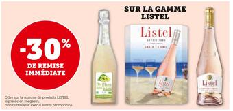 Listel -30% de remise immédiate sur la gamme listel