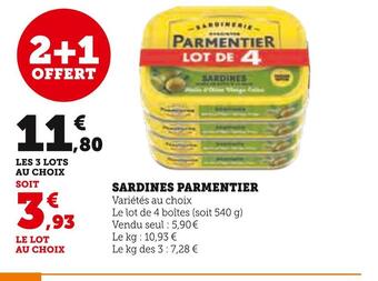 Hyper U Parmentier sardines offre