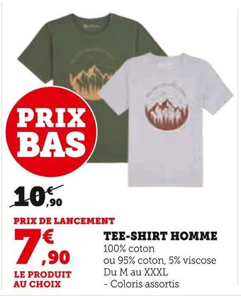 Hyper U Collection u tee-shirt homme offre