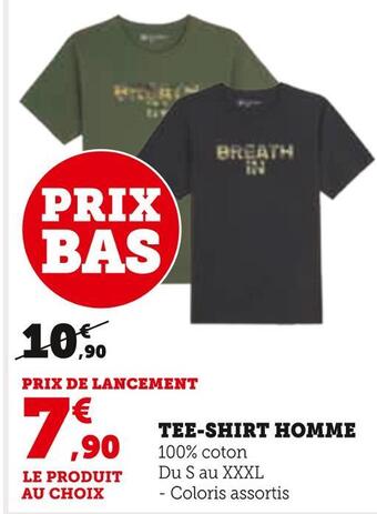 Hyper U U collection tee-shirt homme offre