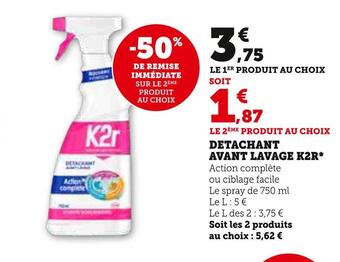 Hyper U K2r detachant avant lavage offre