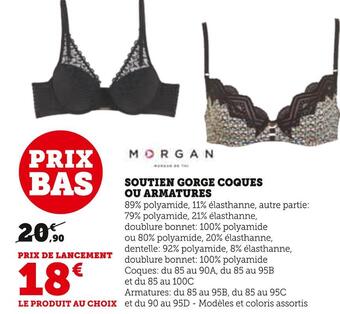 Hyper U Morgan soutien gorge coques ou armatures offre