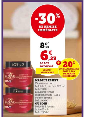 Hyper U Elseve masque offre