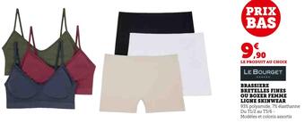 Hyper U Le bourget brassiere bretelles fines ou boxer femme ligne skinwear offre