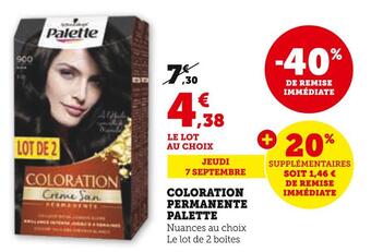 Hyper U Schwarzkopf coloration permanente palette offre