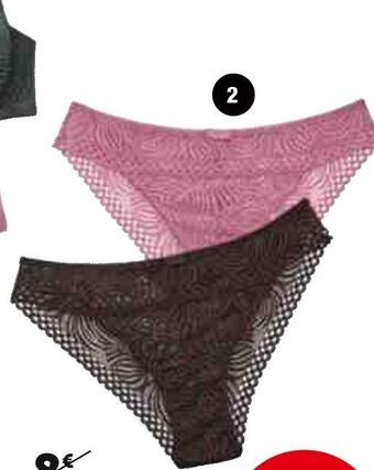 Hyper U U slip ou shorty femme ligne dentelle offre