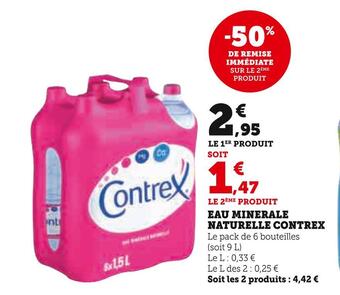 Hyper U Contrex eau minerale naturelle offre