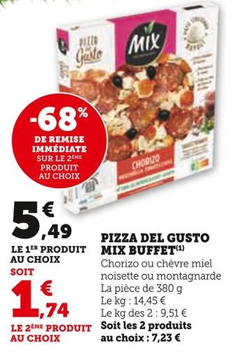 Hyper U Mix buffet pizza del gusto offre