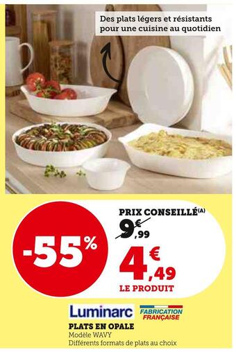 Hyper U Luminarc plats en opale offre