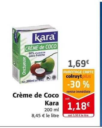 Colruyt Kara crème de coco offre