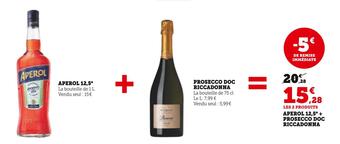 Hyper U Aperol / riccadonna aperol 12,5° + prosecco doc riccadonna offre