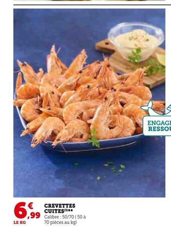 Hyper U Crevettes cuites offre