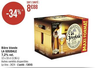 La goudale bière blonde 7,2% vol