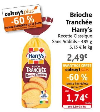 Colruyt Harry’s brioche tranchée offre
