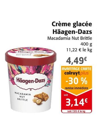Colruyt Häagen-dazs crème glacée offre