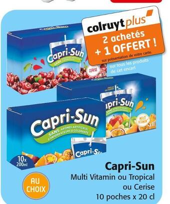 Capri-sun 2 achetés + 1 offert capri-sun