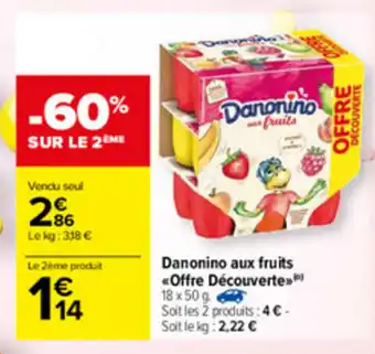 Carrefour Danonino Aux Fruits offre