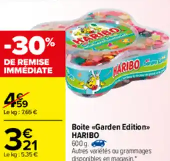 Carrefour Boite Garden Edition Haribo offre