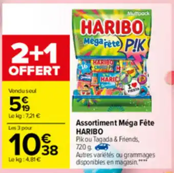 Carrefour Assortiment Méga Fête offre