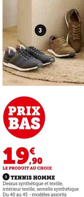 Super U Tennis homme offre
