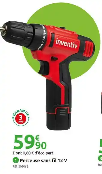 Mr Bricolage Perceuse sans fil 12 V offre